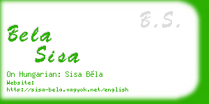 bela sisa business card