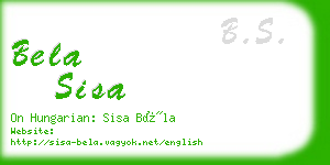 bela sisa business card